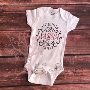 Little Miss Sassy Girls Onesie 3-6 months